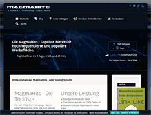 Tablet Screenshot of magmahits.de